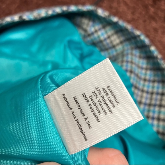 Talbots Wool Blend Houndstooth Pencil Skirt - Picture 2 of 7